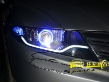 [武汉锋范]改装奥迪Q7双光透镜、欧司朗D1S灯泡、博世安定器、蓝色天使眼、光导泪眼