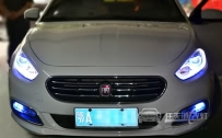菲亚特菲翔 车灯改装Q5小糸双光透镜、全新飞利浦D1S灯泡、蓝色天使眼、棉光光导泪眼