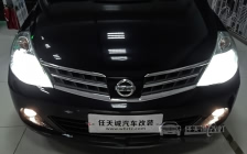 日产骐达 车灯升级上海小糸Q5双光透镜、全新飞利浦D1S氙气灯泡、德国澳兹姆安定器