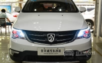 宝骏730 大灯改装德国海拉5双光透镜、全新飞利浦XV灯泡、奥滋姆安定器、恶魔眼、泪眼