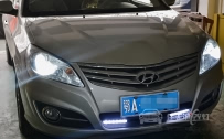 现代悦动 车灯改装德国海拉6双光透镜、飞利浦XV D1S氙气灯泡、小糸快启安定器