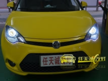 名爵MG3 改台湾美标透镜 +白色天使眼、黄色恶魔眼