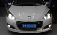 标致308 大灯改装上海奥迪Q5双光透镜、全新飞利浦XV D1S氙气灯泡、德国澳兹姆安定器