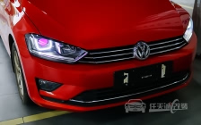 高尔夫嘉旅车灯改装任天诚钻石版双光透镜、飞利浦WHV+氙气灯泡、紫色恶魔眼、专用套件