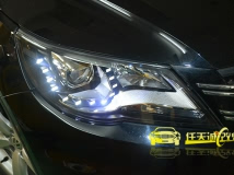 途观 改装龙鼎欧版LED泪眼大灯总成