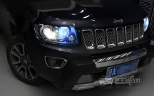 Jeep指南者 车灯升级德国海拉5双光透镜、全新商包飞利浦XV灯泡、澳兹姆安定器、日行灯