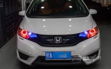 本田飞度 大灯改装上海小糸Q5双光透镜、全新欧司朗D1S氙气灯泡、德国澳兹姆安定器