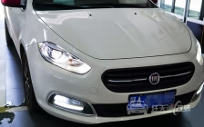 菲亚特菲翔车灯改装欧标Q5双光透镜、欧司朗D1S 4300K 氙气灯泡、法雷奥D1S安定器