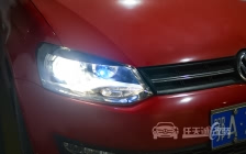 大众POLO 车灯改装升级欧标小糸Q5双光透镜、欧司朗4300K氙气灯泡、澳兹姆D1S安定器