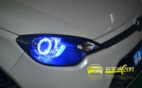 MG3改装Q5原厂小糸双光透镜、欧司朗D1S氙气灯泡、博世快启安定器、蓝色天使眼
