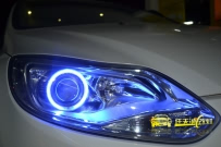 2012新福克斯 改奥迪Q5透镜 雪莱特D2S灯泡 光普安定器  蓝色天使眼 雾灯黄金眼 远...