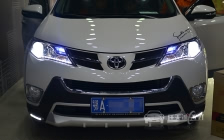 丰田RAV4 车灯改装原厂小糸Q5双光透镜、岩崎D2H氙气灯泡、澳兹姆安定器、泪眼、恶魔眼