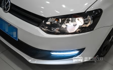 大众POLO 车灯改装上海奥迪Q5双光透镜、欧司朗D1S 4300K灯泡、澳兹姆安定器、恶魔眼