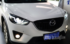 马自达CX-5车灯改装任天诚钻石版双光透镜、飞利浦XV 4800K 氙气灯泡、专用勺子日行灯