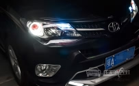 丰田RAV4 大灯改装小糸Q5双光透镜、雪莱特氙气灯泡、天使眼、恶魔眼