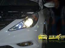 [河南改灯]索纳塔8 4个小时开车过来只为改装原厂款Q5双光透镜 飞利浦灯泡 奥迪安定