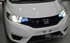 本田飞度 车灯改装原厂小糸Q5双光透镜、飞利浦XV D1S灯泡、澳兹姆D1S安定器、示宽灯