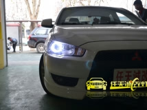 三菱翼神 改国产Q5透镜 雪莱特灯泡 光普安定器 白色天使眼