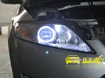 福特致胜 改装Q5双光透镜 白色天使眼 蓝色恶魔眼